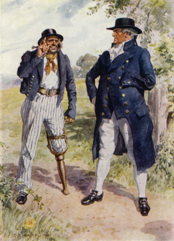 Illustration for The Amateur Gentleman by Jeffery Farnol by Charles Edmund (after) Brock