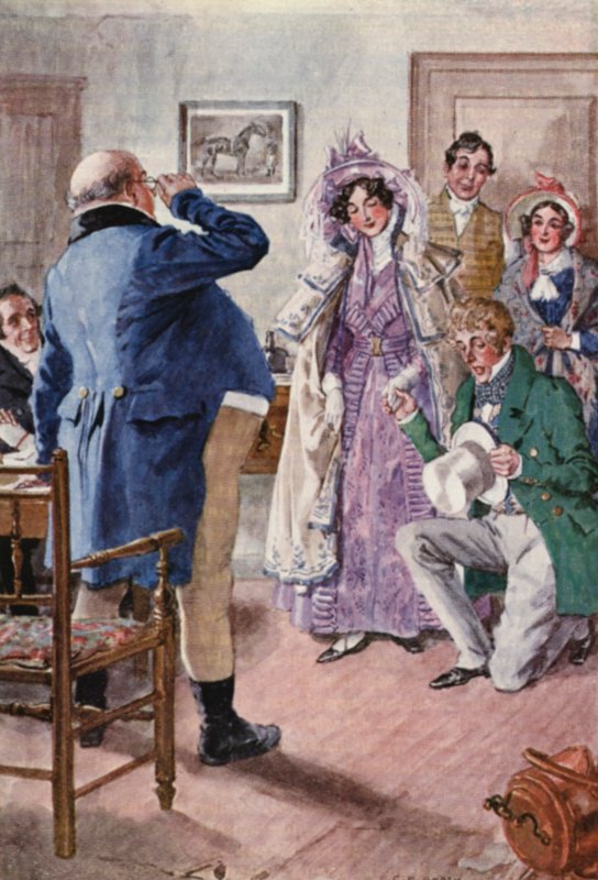 Illustration for The Pickwick Papers by Charles Dickens by Charles Edmund (after) Brock