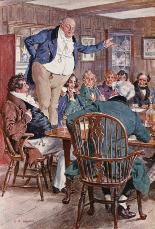 Illustration for The Pickwick Papers by Charles Dickens by Charles Edmund (after) Brock