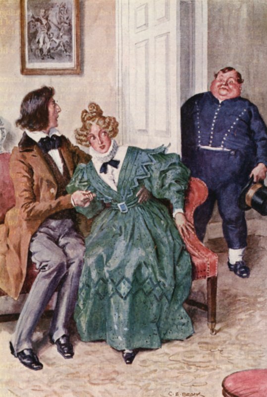 Illustration for The Pickwick Papers by Charles Dickens by Charles Edmund (after) Brock