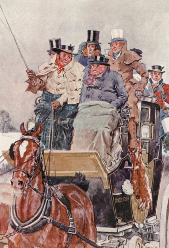 Illustration for The Pickwick Papers by Charles Dickens by Charles Edmund (after) Brock
