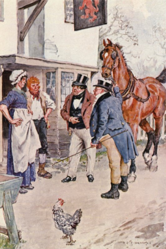 Illustration for The Pickwick Papers by Charles Dickens by Charles Edmund (after) Brock