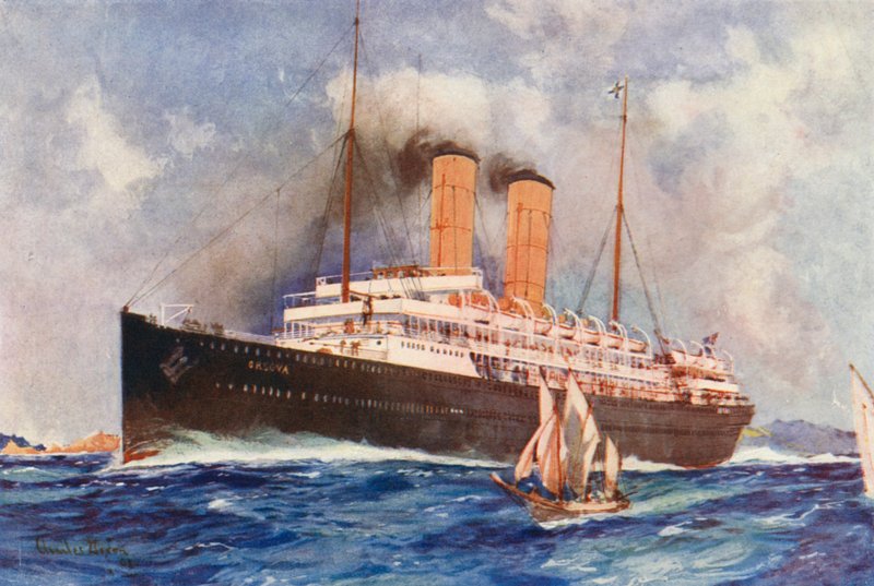Orient Liner SS Orsova by Charles Edmund (after) Brock