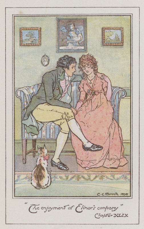 Illustration for Sense and Sensibility by Jane Austen by Charles Edmund Brock