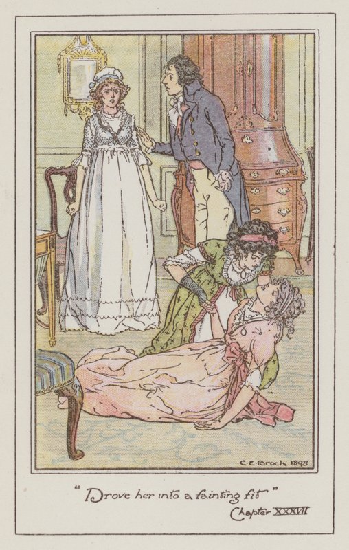 Illustration for Sense and Sensibility by Jane Austen by Charles Edmund Brock