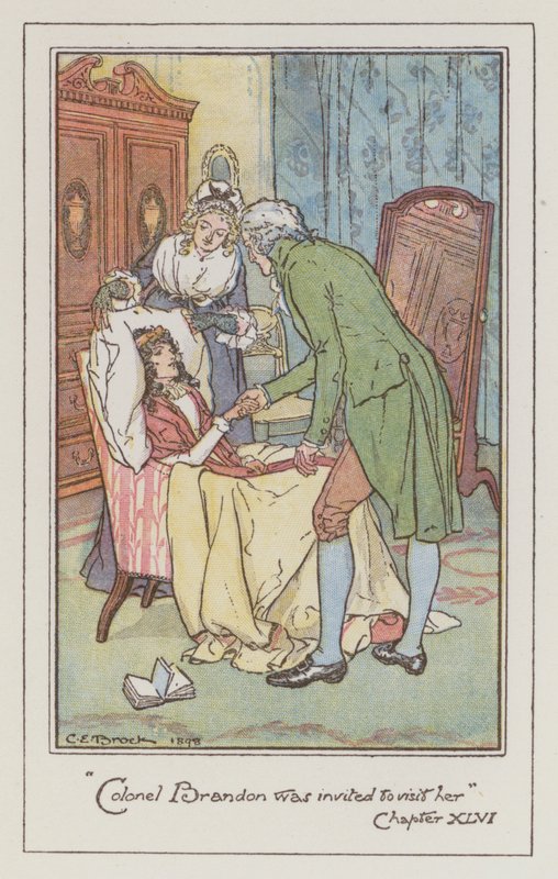 Illustration for Sense and Sensibility by Jane Austen by Charles Edmund Brock