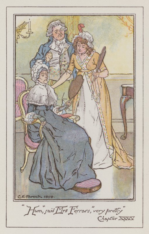 Illustration for Sense and Sensibility by Jane Austen by Charles Edmund Brock