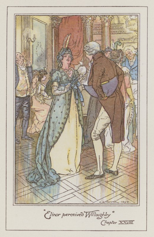 Illustration for Sense and Sensibility by Jane Austen by Charles Edmund Brock