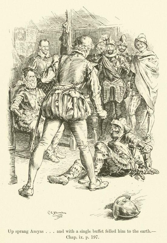 Illustration for Westward Ho! by Charles Kingsley by Charles Edmund Brock