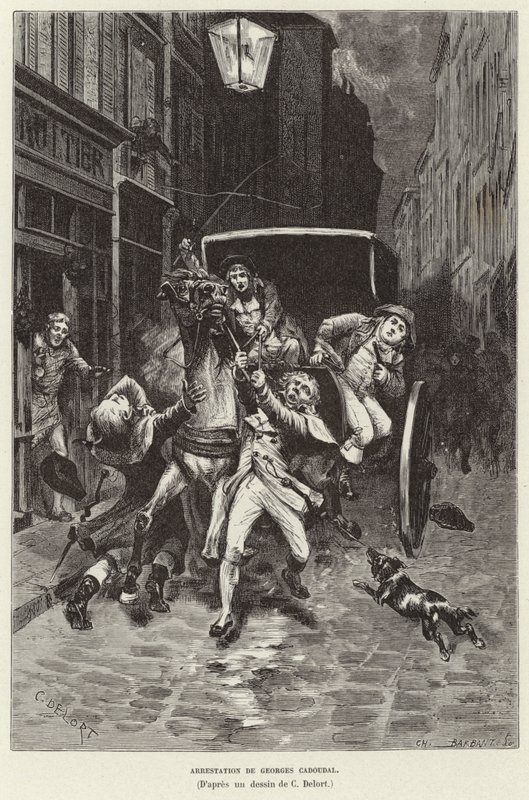 Arrest of Georges Cadoudal, Breton royalist insurgent, Paris by Charles Edouard Delort