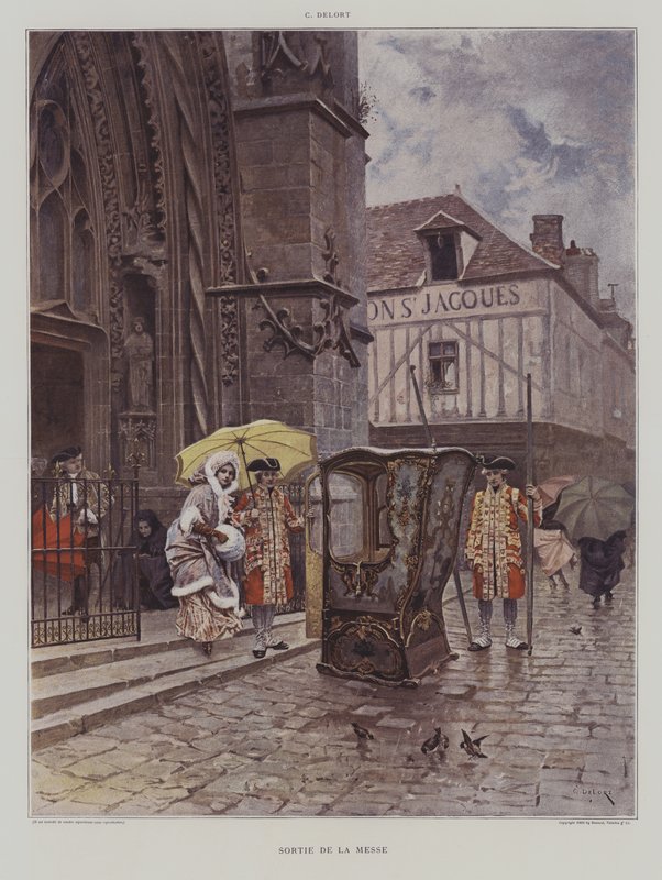 Leaving Church After Mass by Charles Edouard Delort