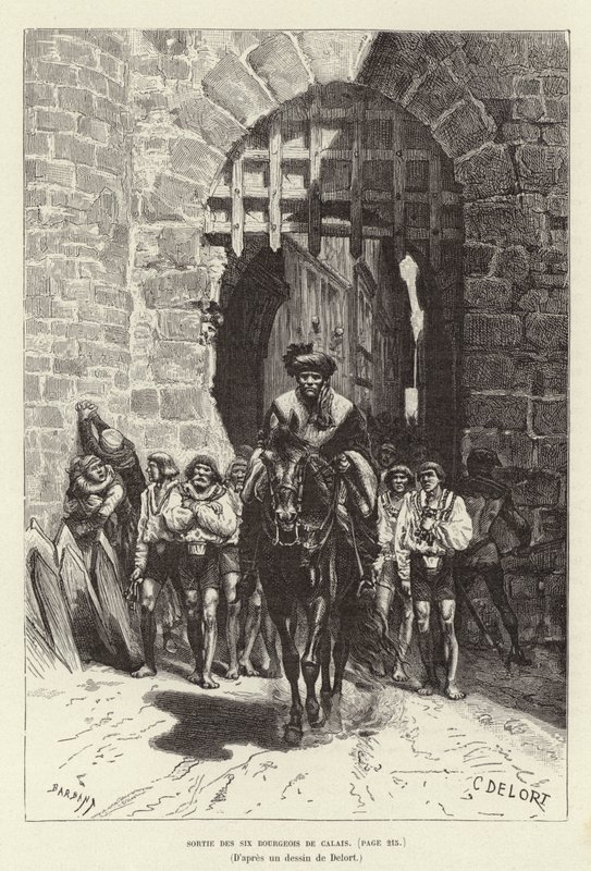 The Six Burghers of Calais Leaving the Town by Charles Edouard Delort