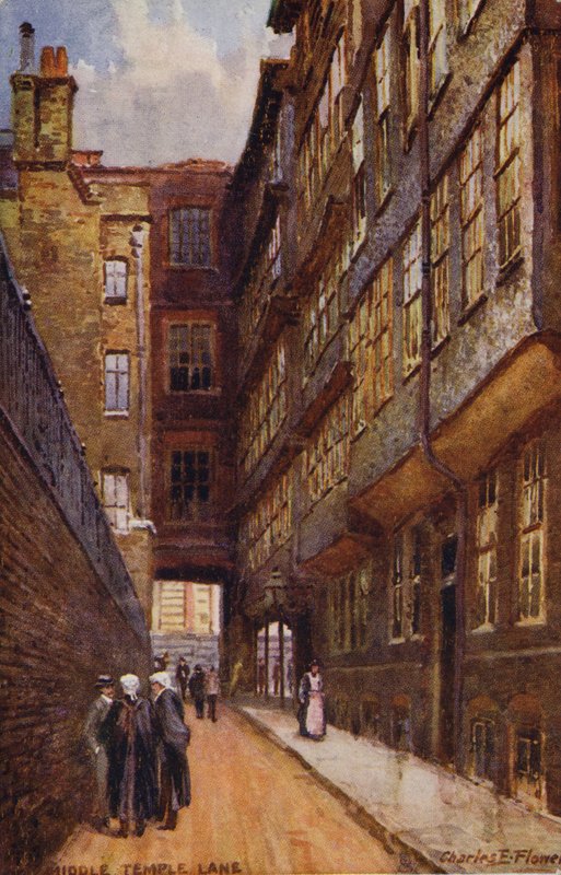 Middle Temple Lane, London by Charles Edwin Flower