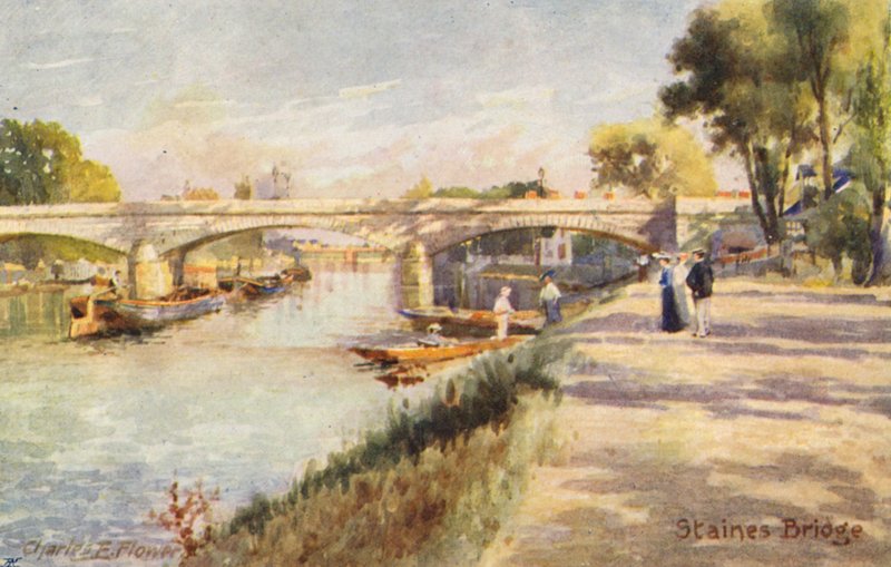 River Thames: Staines Bridge by Charles Edwin Flower