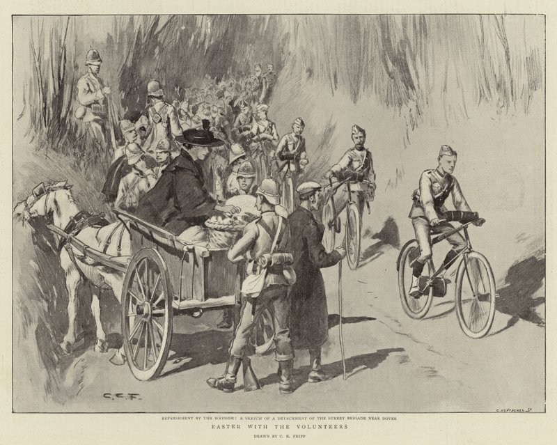 Easter with the Volunteers by Charles Edwin Fripp