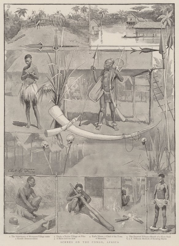Scenes on the Congo, Africa by Charles Edwin Fripp