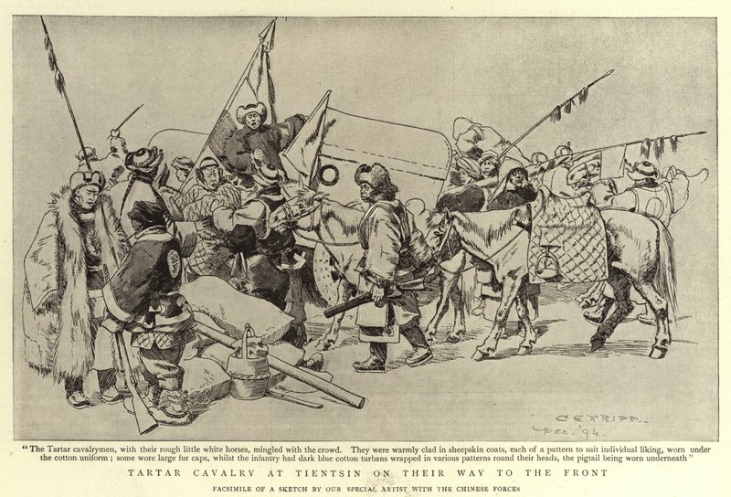 Tartar Cavalry at Tientsin on Their Way to the Front by Charles Edwin Fripp