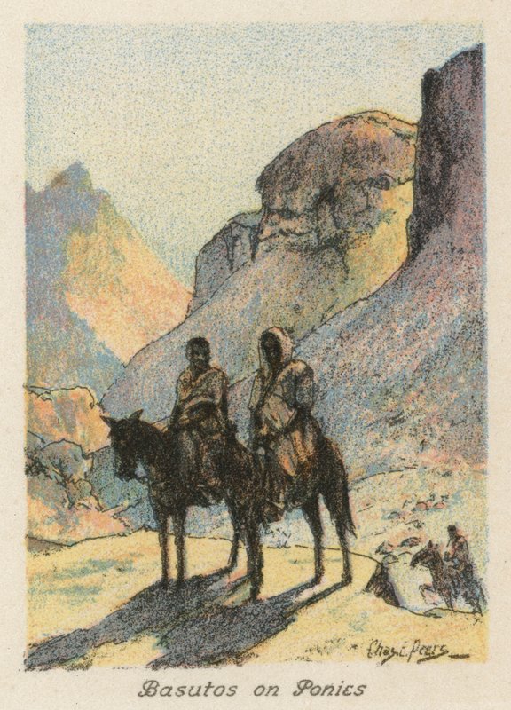 South Africa: Basutos on Ponies by Charles Ernest Peers