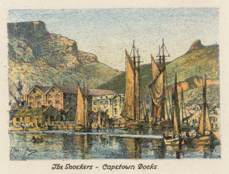South Africa: The Snoekers, Capetown Docks by Charles Ernest Peers