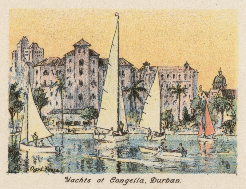 South Africa: Yachts at Congella, Durban by Charles Ernest Peers