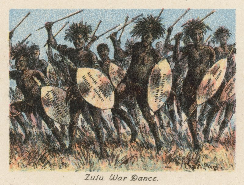 South Africa: Zulu War Dance by Charles Ernest Peers