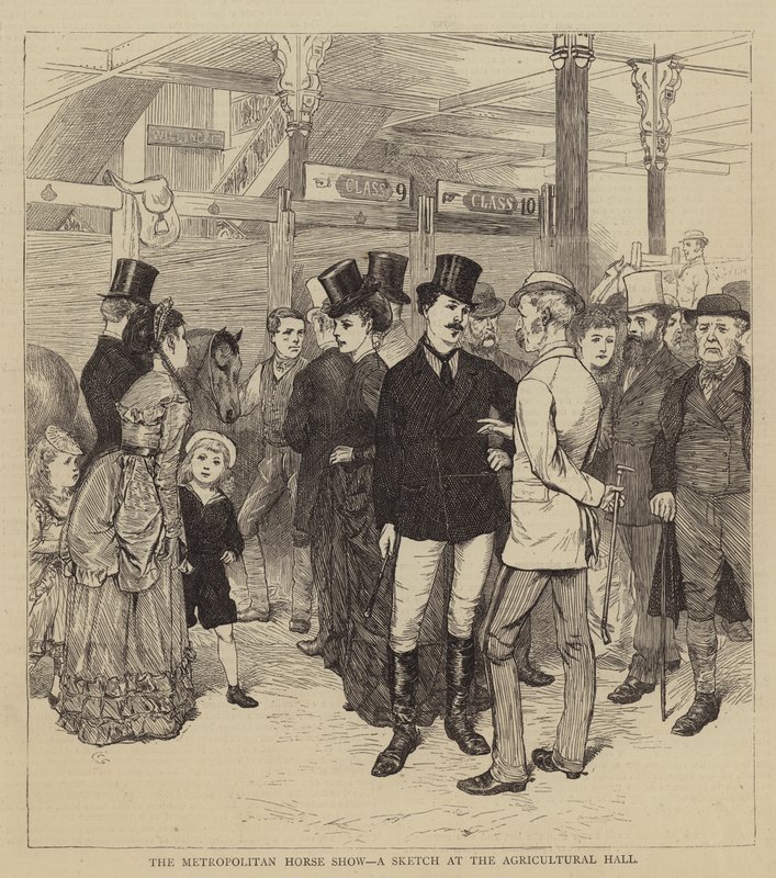 The Metropolitan Horse Show, a Sketch at the Agricultural Hall by Charles Green