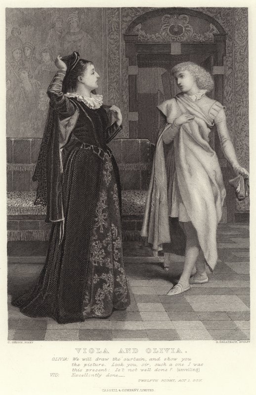 Viola and Olivia, Twelfth Night, Act I, Scene V by Charles Green
