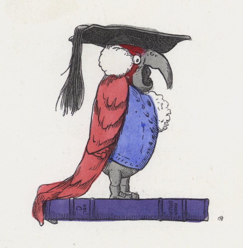 A Very Brainy Parrot by Charles Henry (after) Bennett