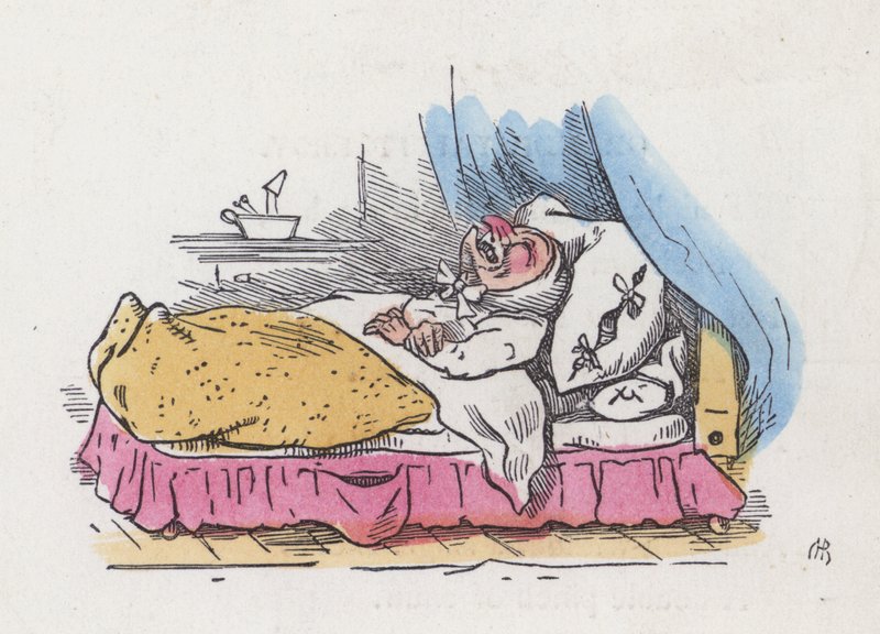 Grandfather in his bed by Charles Henry (after) Bennett