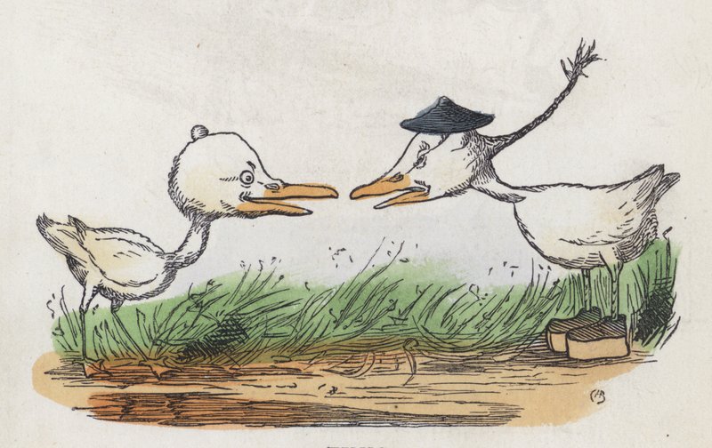 Two Birds Facing Each Other by Charles Henry (after) Bennett