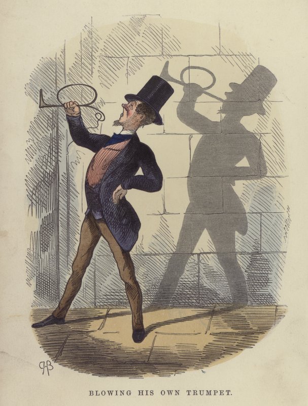 Blowing His Own Trumpet by Charles Henry Bennett