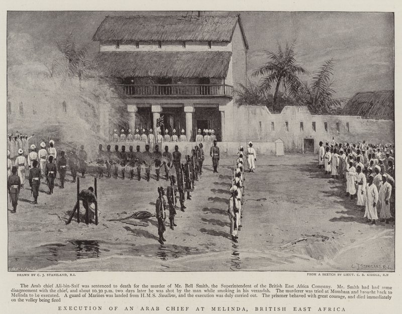 Execution of an Arab Chief at Melinda, British East Africa by Charles J. Staniland