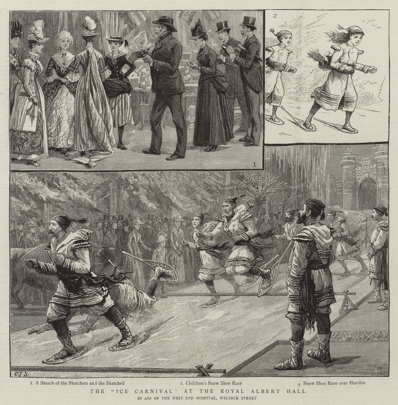 The Ice Carnival at the Royal Albert Hall by Charles J. Staniland