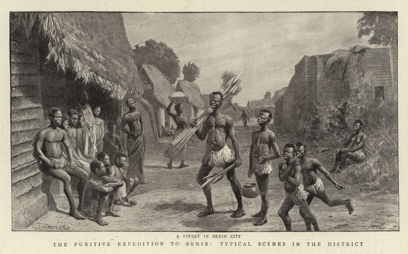 The Punitive Expedition to Benin, Typical Scenes in the District by Charles J. Staniland