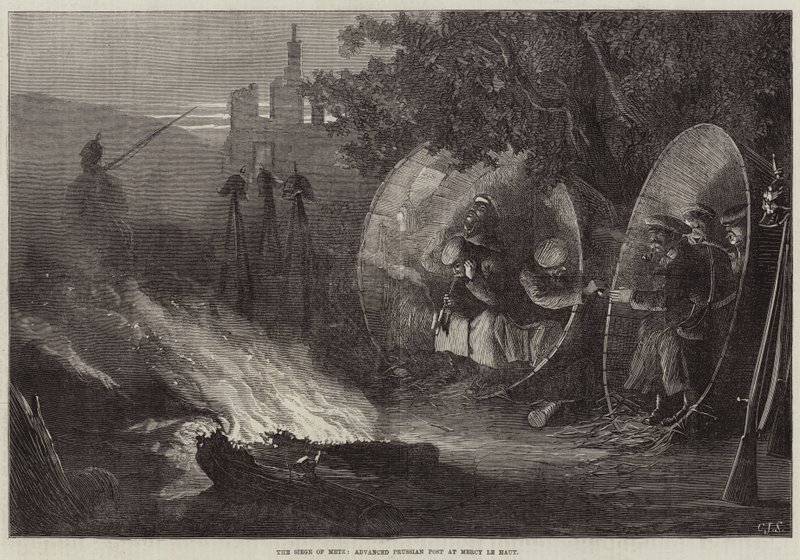 The Siege of Metz, Advanced Prussian Post at Mercy le Haut by Charles J. Staniland