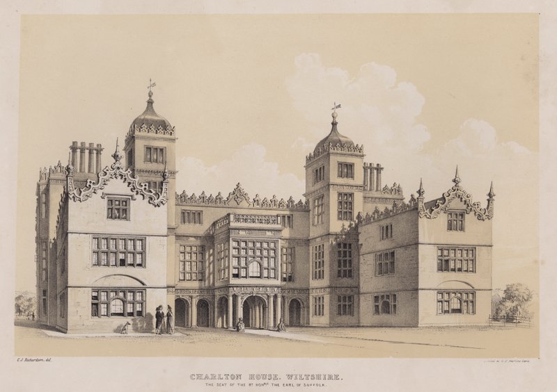 Charlton House, Wiltshire, the seat of the Right Honourable the Earl of Suffolk by Charles James Richardson
