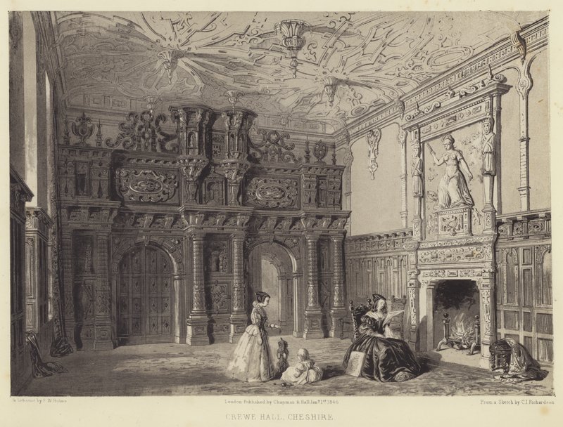 Crewe Hall, Cheshire by Charles James Richardson