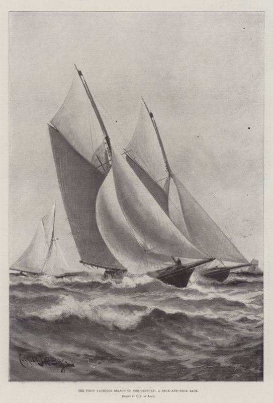 The First Yachting Season of the Century, a Neck-and-Neck Race by Charles John de Lacy