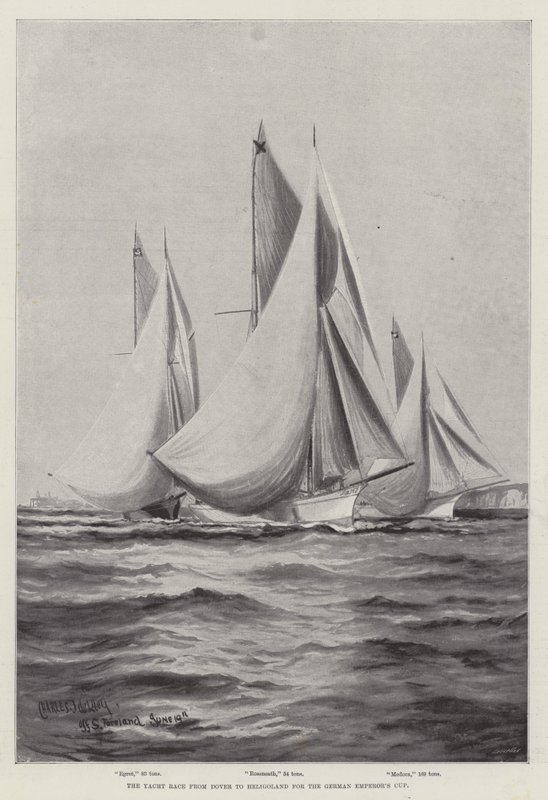 The Yacht Race from Dover to Heligoland for the German Emperor