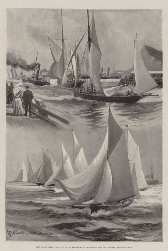 The Yacht Race from Dover to Heligoland, the Start for the German Emperor