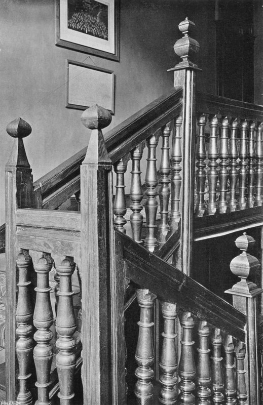 Oak Staircase at Goldsborough Hall, Yorks by Charles Latham