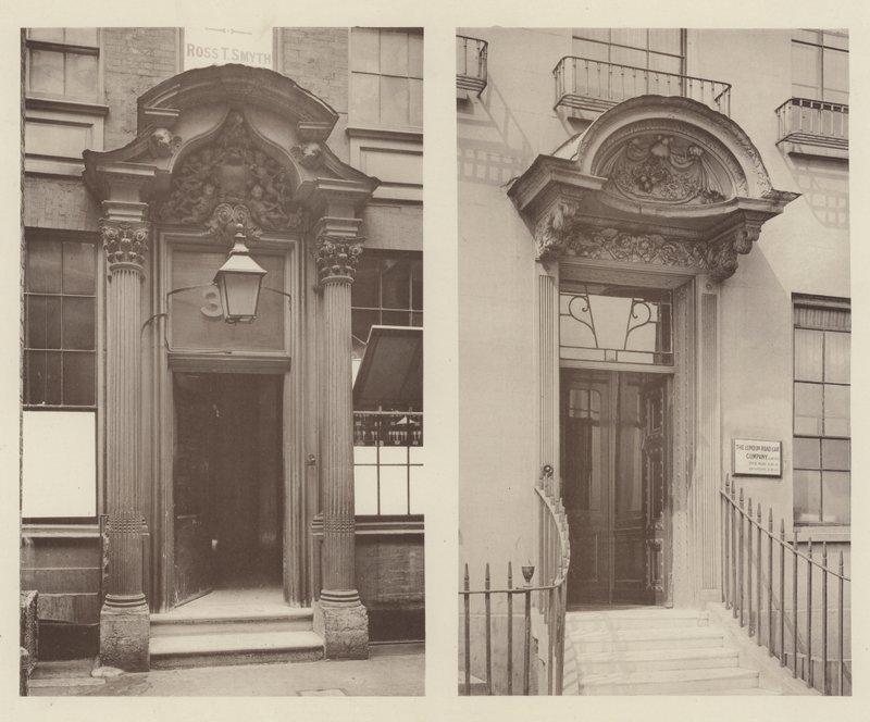 Two London Doorways, Mark Lane, East Central, Grosvenor Road, South West by Charles Latham