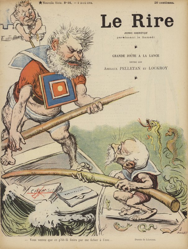 Caricature of French politicians Camille Pelletan and Edouard Lockroy (Illustration for Le Rire) by Charles Leandre