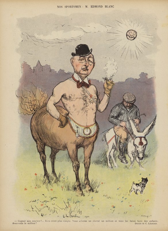 Edmond Blanc, French Racehorse Owner and Breeder by Charles Leandre