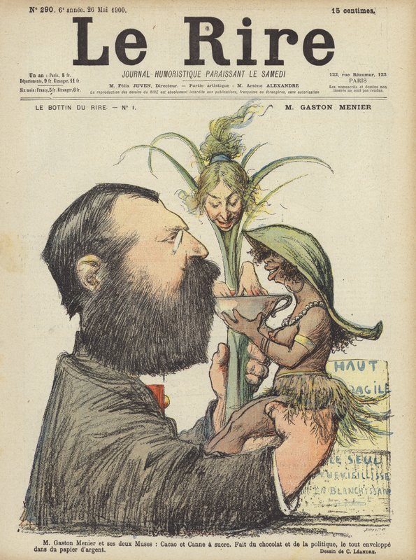 Gaston Menier, Illustration for Le Rire by Charles Leandre