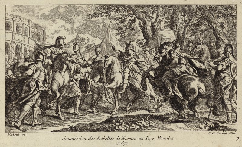 Submission of the Rebels of Nimes to Wamba, King of the Visigoths, 672 by Charles Nicolas II Cochin
