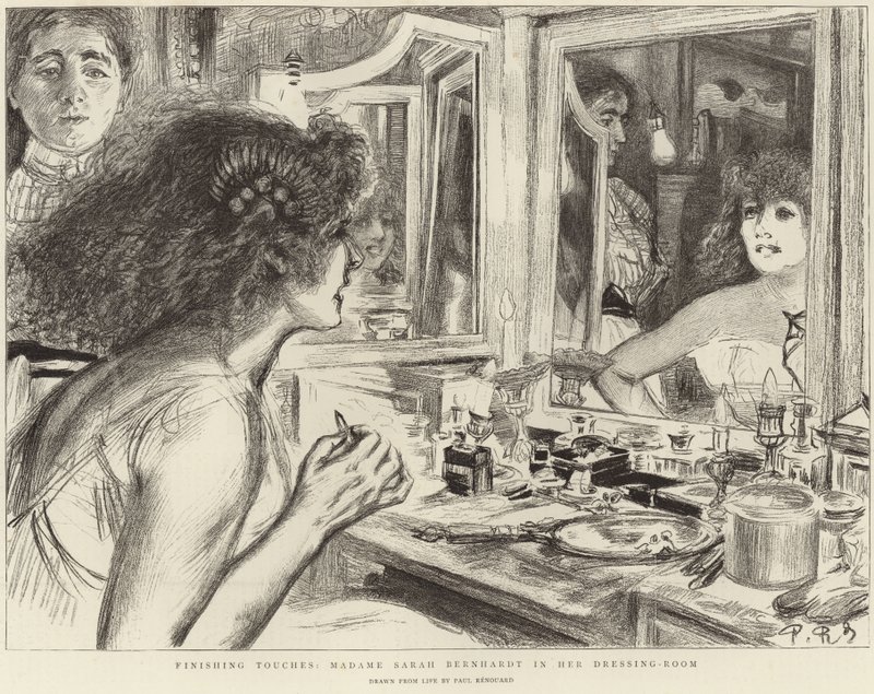 Madame Sarah Bernhardt in Her Dressing Room by Charles Paul (after) Renouard