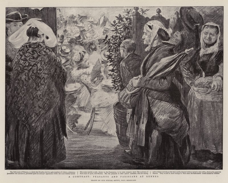 A Contrast, Peasants and Parisians at Rennes by Charles Paul Renouard