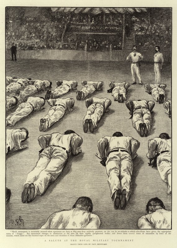 A Salute at the Royal Military Tournament by Charles Paul Renouard