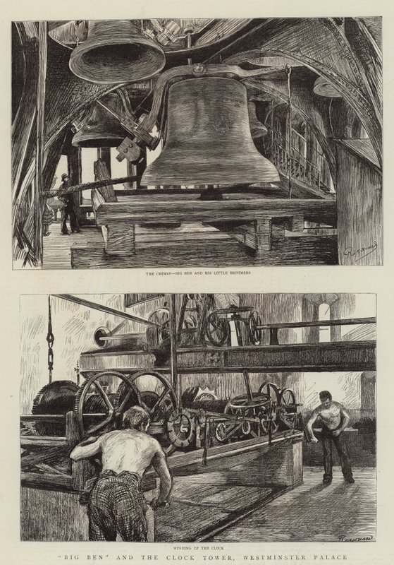Big Ben and the Clock Tower, Westminster Palace by Charles Paul Renouard